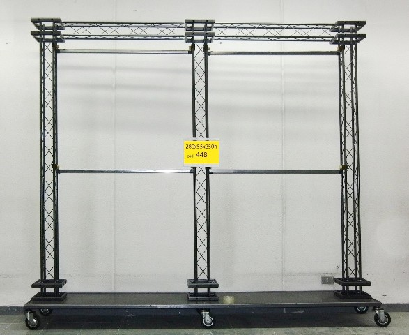0448 -- 000 (495) STENDER APPENDIABITI ANTRACITE BILIVELLI DOPPIO SU RUOTE - immagine 1