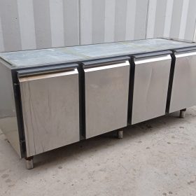BANCO FRIGO AFINOX 4 SPORTELLI - INCLUSO GRUPPO FRIGO REMOTO RIVACOLD HA012Z1041T