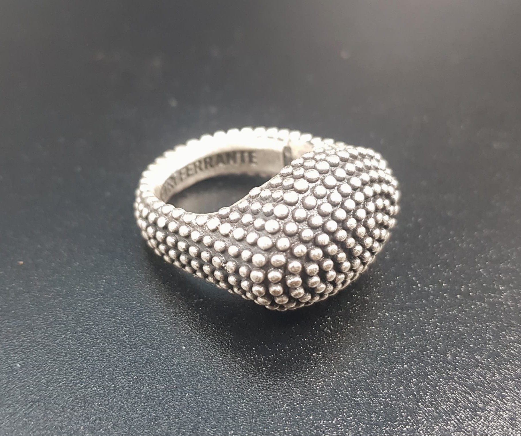 2409 -- 000 (2971) ANELLO "PIETRO FERRANTE" COLORE ARGENTO - immagine 1