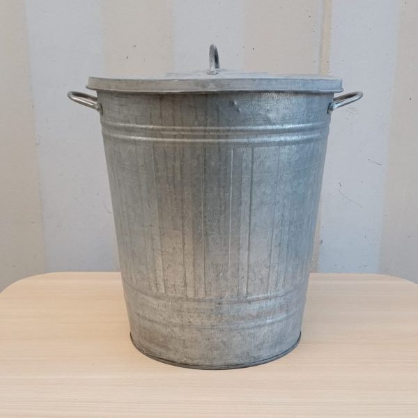 BIDONE SPAZZATURA ZINCATO