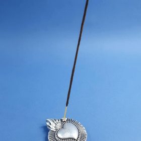 PORTAINCENSO PIETRO FERRANTE IN METALLO FINITURA ARGENTO - CUORE