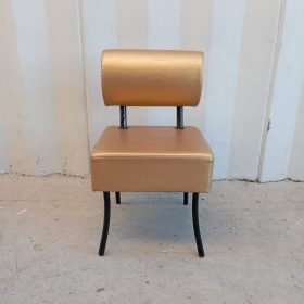 SEDIA COLOR ORO CON STRUTTURA NERA