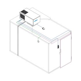 CELLA FRIGORIFERA POSITIVA CON GRUPPO FRIGO MONOBLOCCO CIBIN KUMA 11225N-04 E PAVIMENTO
