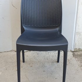 SEDIA NERA EFFETTO RATTAN