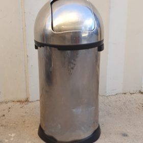 BIDONE IN ACCIAIO INOX CON PULSANTE