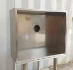 CAPPA A PARETE IN ACCIAIO INOX cm 95x80x65h