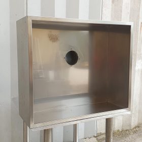 CAPPA A PARETE IN ACCIAIO INOX cm 95x80x65h