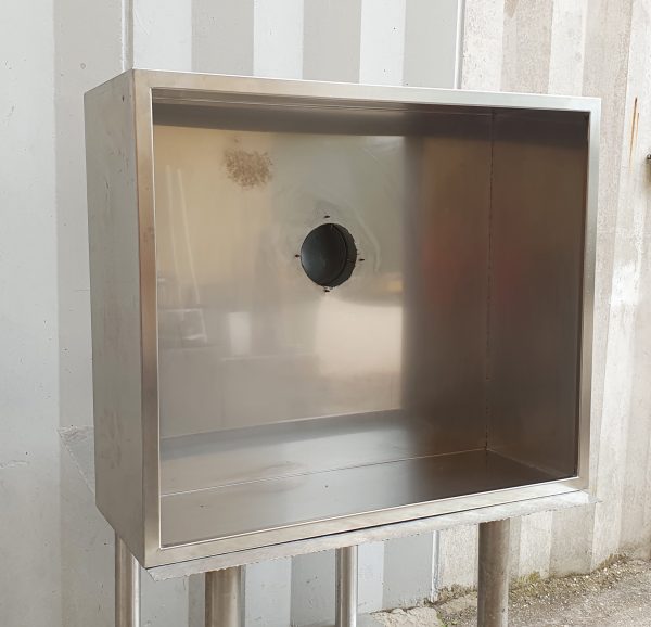 CAPPA A PARETE IN ACCIAIO INOX cm 95x80x65h