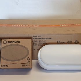 SCATOLA 10 PLAFONIERE OVALI A PARETE IP54 SHANYAO - 2700K