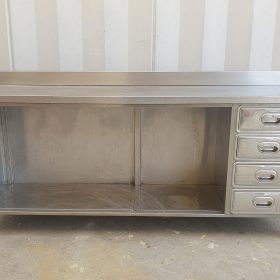 TAVOLO DA LAVORO CON CASSETTI cm 190x50x94h